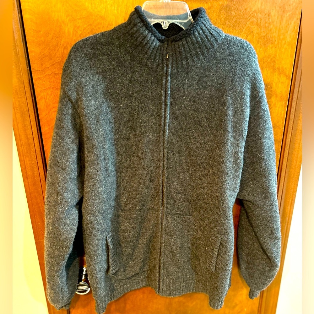 LL Bean extra large lambswool zip up